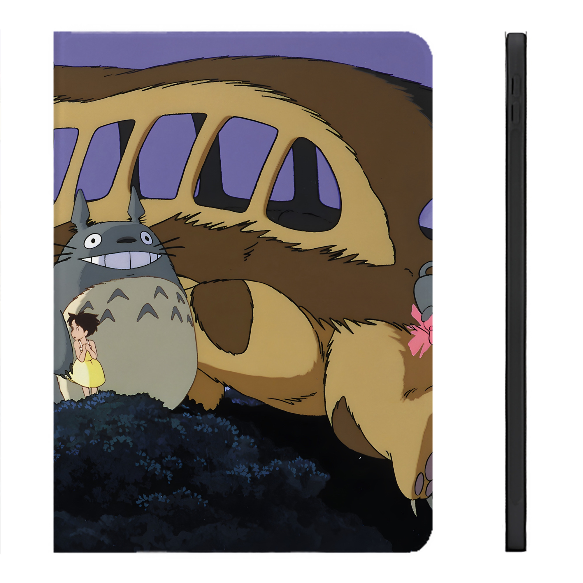 （画像用） となりのトトロ 草壁メイ 草壁サツキ My Neighbor Totoro Satsuki Kusakabe Mei Kusakabe IPadケース ペンホルダー付き ブックスタイルデザイン